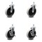 Service Caster 5 Inch Thermoplastic Wheel 12mm Threaded Stem Caster Set with 2 Brakes SCC SCC-TS05S510-TPRS-M1215-2-SLB-2 - alternate 1